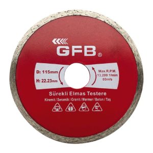GFB SÜREKLİ ELMAS KESİCİ 115 MM
